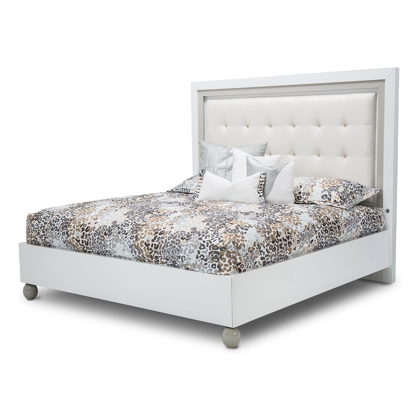 Sky Tower Cloud White/Ice Bed - Ornate Home