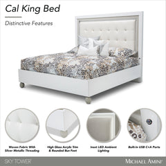 Sky Tower Cloud White/Ice Bed - Ornate Home