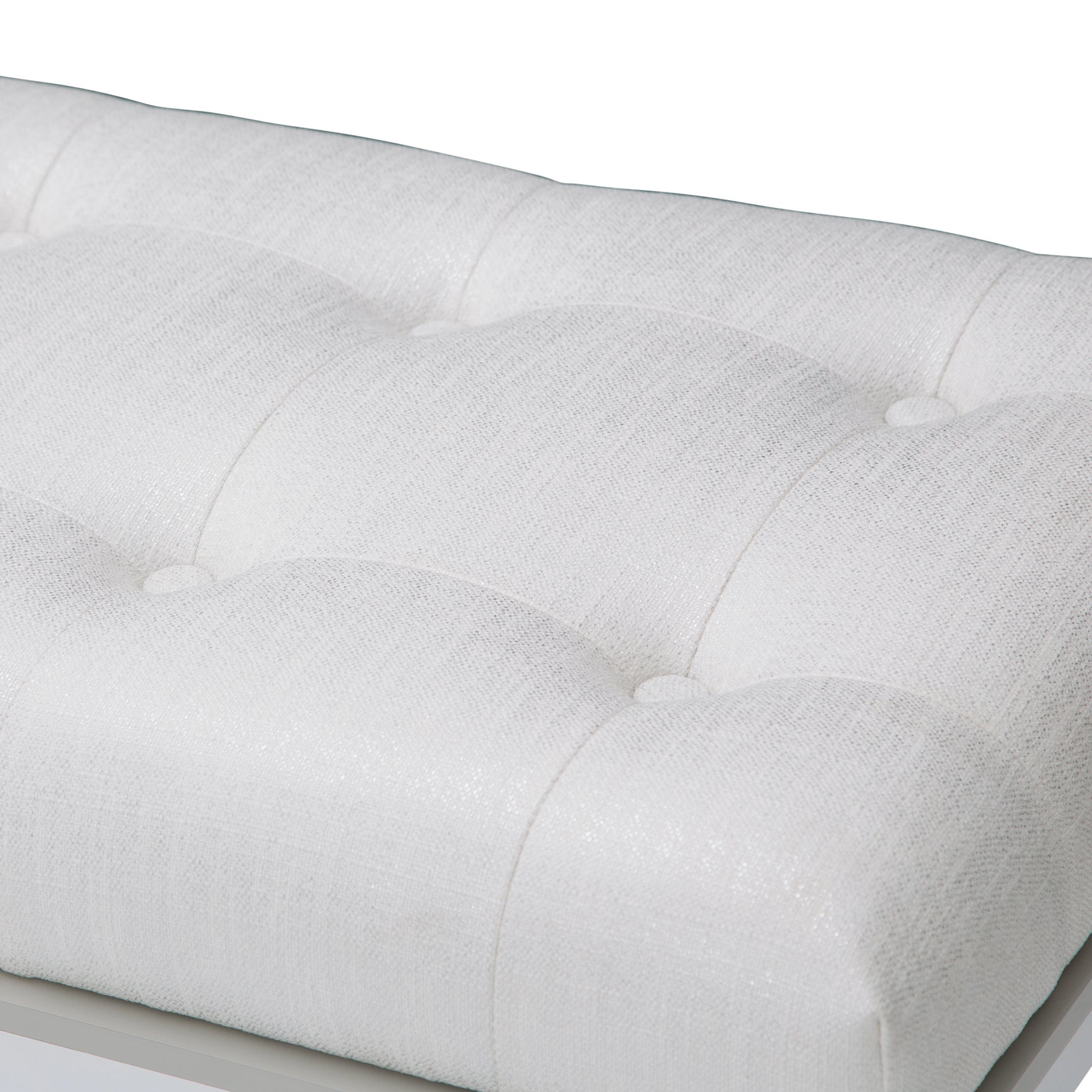 Sky Tower Cloud White/Ice Bedside Bench - Ornate Home