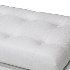 Sky Tower Cloud White/Ice Bedside Bench - Ornate Home