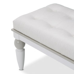 Sky Tower Cloud White/Ice Bedside Bench - Ornate Home