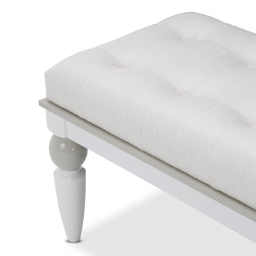 Sky Tower Cloud White/Ice Bedside Bench - Ornate Home
