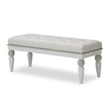 Sky Tower Cloud White/Ice Bedside Bench - Ornate Home