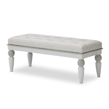 Sky Tower Cloud White/Ice Bedside Bench - Ornate Home