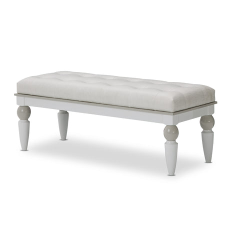 Sky Tower Cloud White/Ice Bedside Bench - Ornate Home