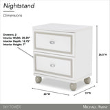 Sky Tower Cloud White Nightstand - Ornate Home