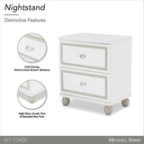 Sky Tower Cloud White Nightstand - Ornate Home