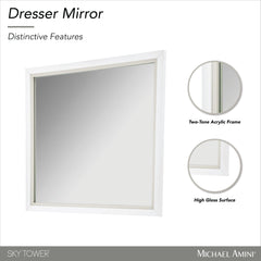 Sky Tower Cloud White Wall Mirror - Ornate Home