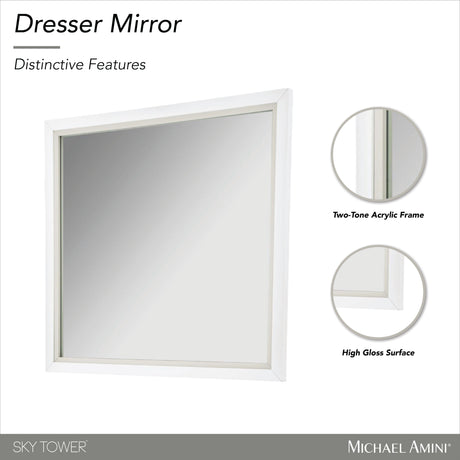 Sky Tower Cloud White Wall Mirror - Ornate Home