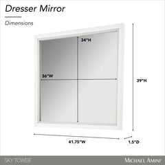 Sky Tower Cloud White Wall Mirror - Ornate Home
