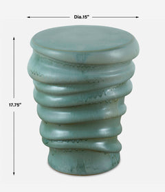 Skye Blue Modern Garden Stool - Ornate Home