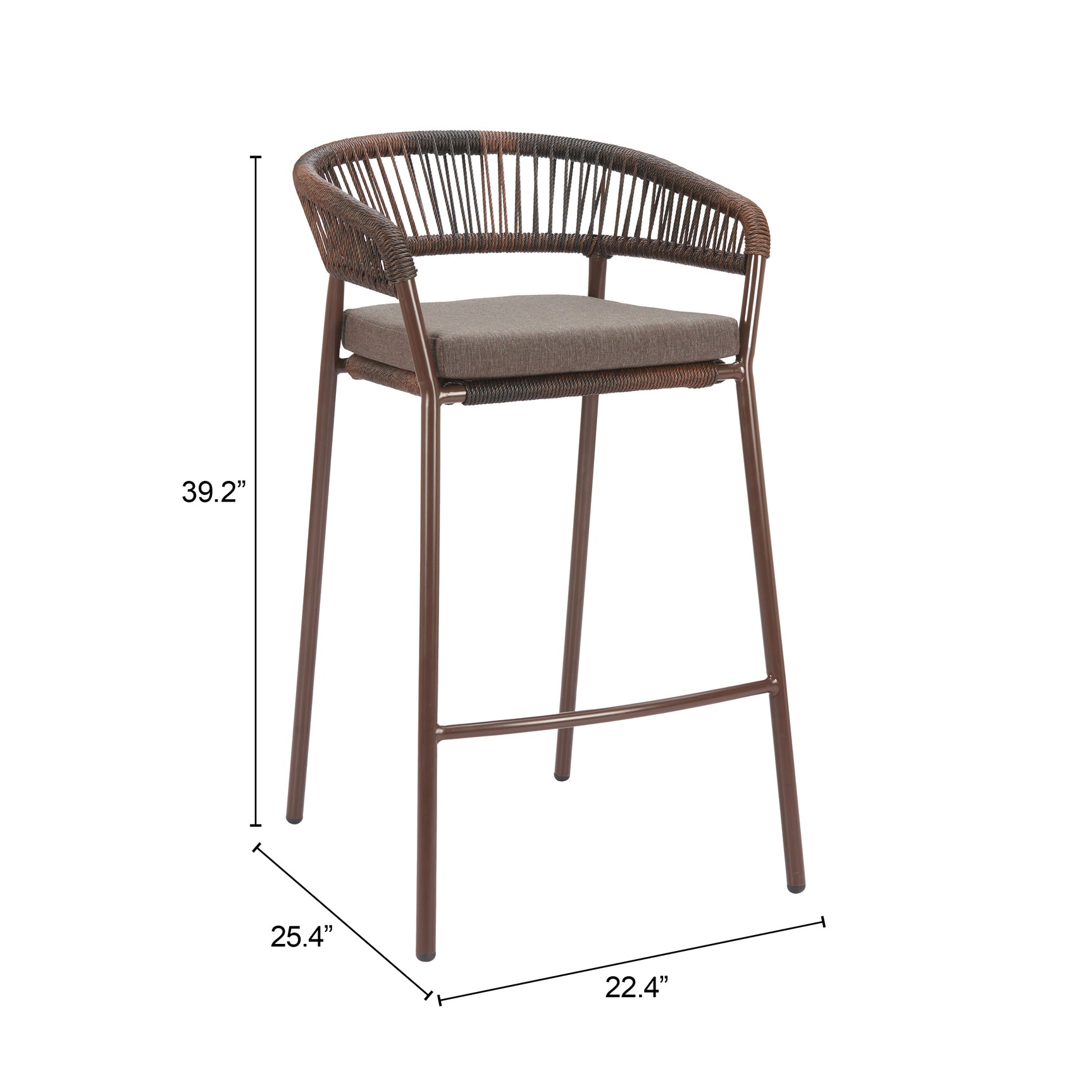 Skye Brown Barstool (Set of 2) - Ornate Home