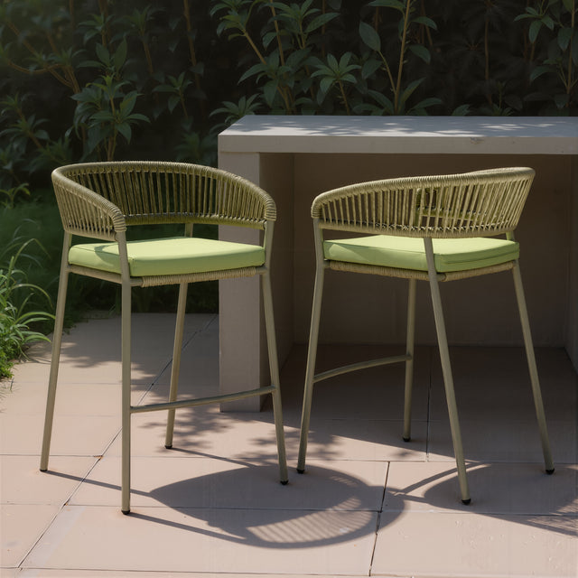 Skye Green Barstool (Set of 2) - Ornate Home