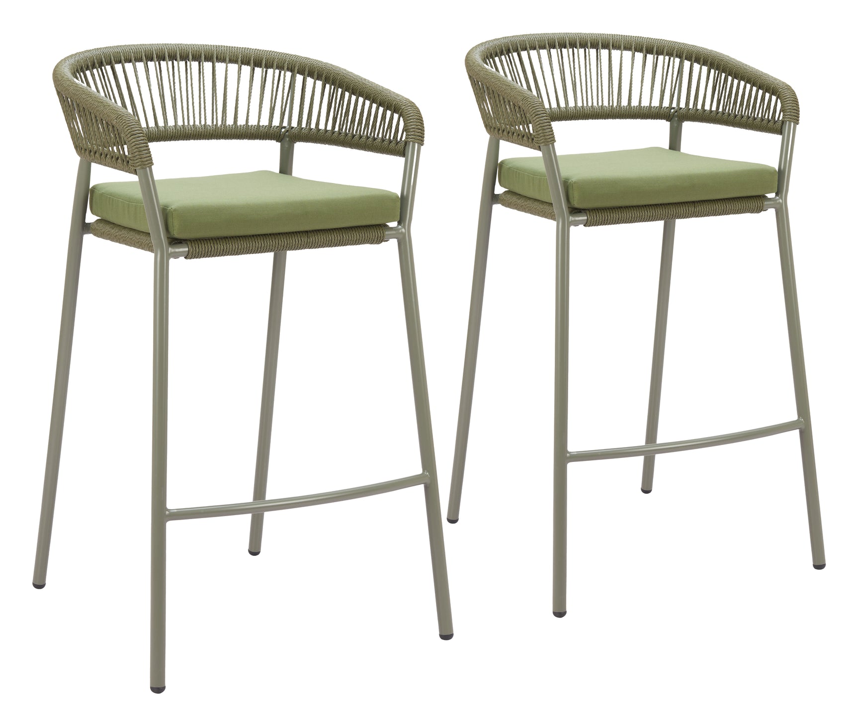 Skye Green Barstool (Set of 2) - Ornate Home
