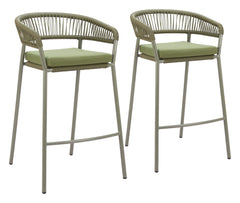 Skye Green Barstool (Set of 2) - Ornate Home