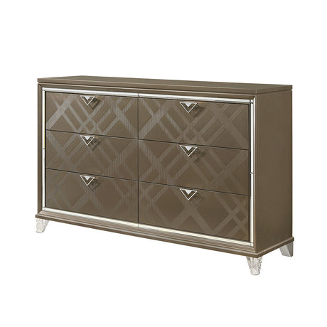 Skylar Dark Champagne Dresser - Ornate Home