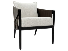Skylar Ivory/Brown Accent Chair - Ornate Home