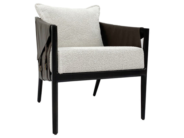 Skylar Ivory/Brown Accent Chair - Ornate Home