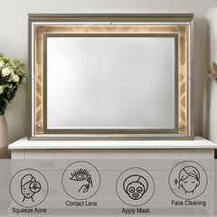 Skylar LED & Dark Champagne Mirror w/LED - Ornate Home