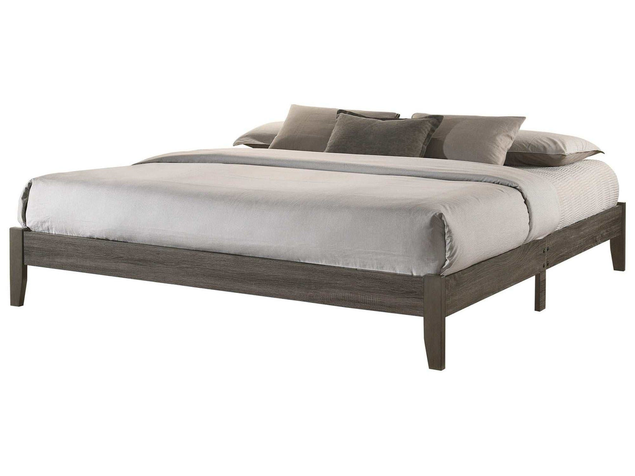 Skyler Gray Platform Bed Frame - Ornate Home