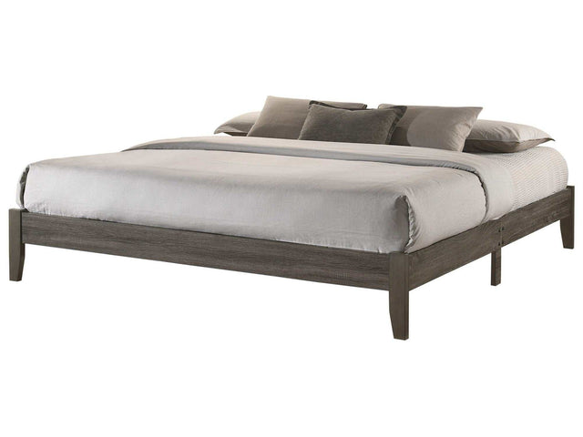 Skyler Gray Platform Bed Frame - Ornate Home