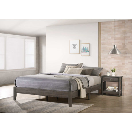 Skyler Gray Platform Bed Frame - Ornate Home
