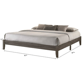 Skyler Gray Platform Bed Frame - Ornate Home
