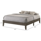 Skyler Gray Platform Bed Frame - Ornate Home