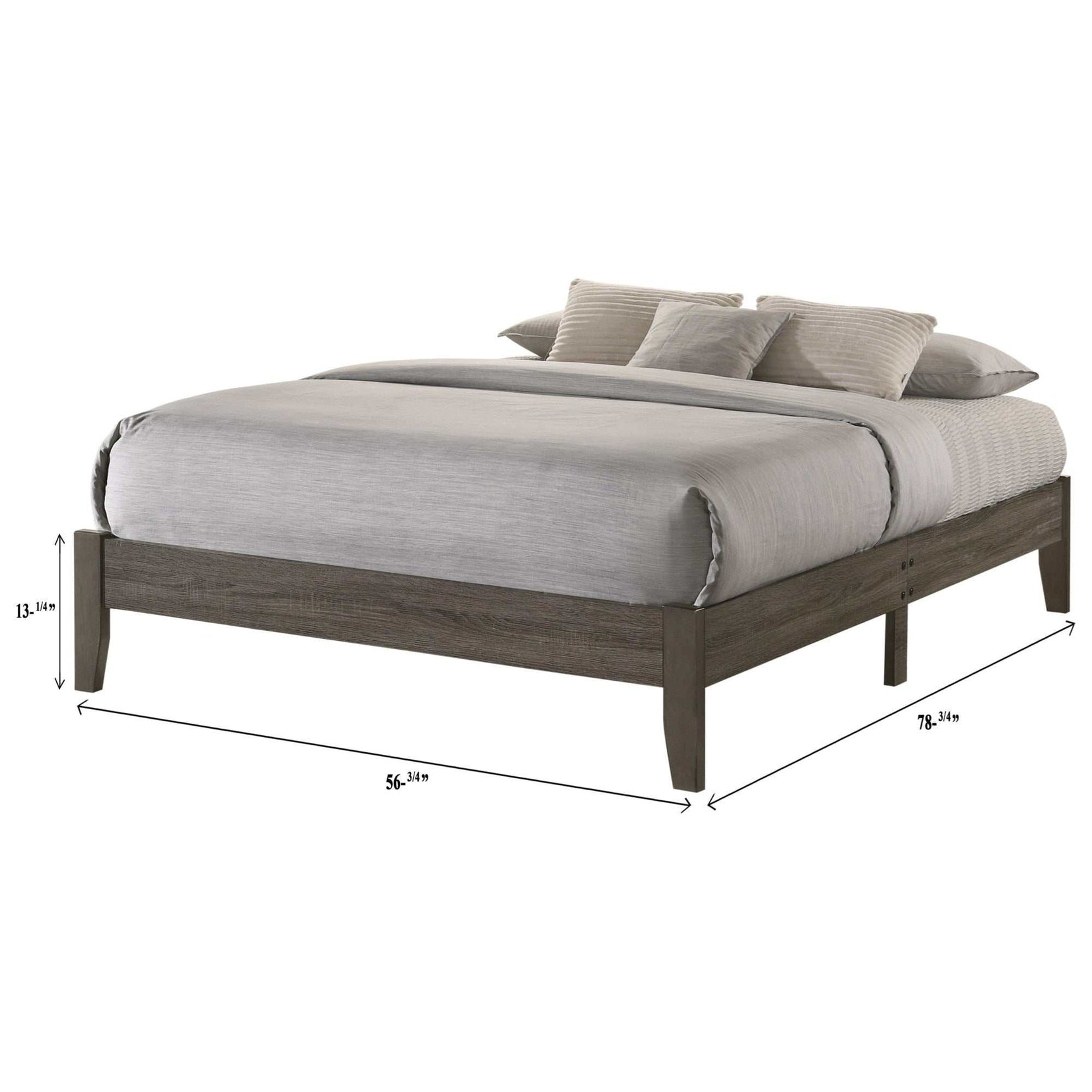 Skyler Gray Platform Bed Frame - Ornate Home