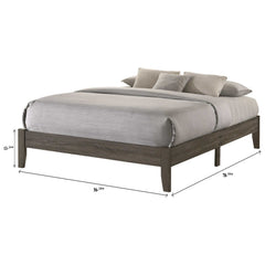 Skyler Gray Platform Bed Frame - Ornate Home