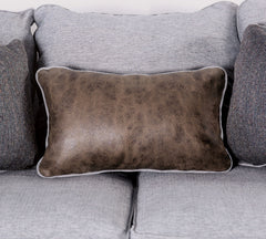 Skyline Light Gray/Brown Loveseat - Ornate Home