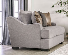 Skyline Light Gray/Brown Loveseat - Ornate Home