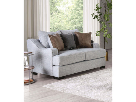 Skyline Light Gray/Brown Loveseat - Ornate Home