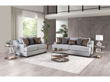 Skyline Light Gray/Brown, Sofa & Loveseat - Ornate Home
