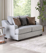 Skyline Light Gray/Brown, Sofa & Loveseat - Ornate Home