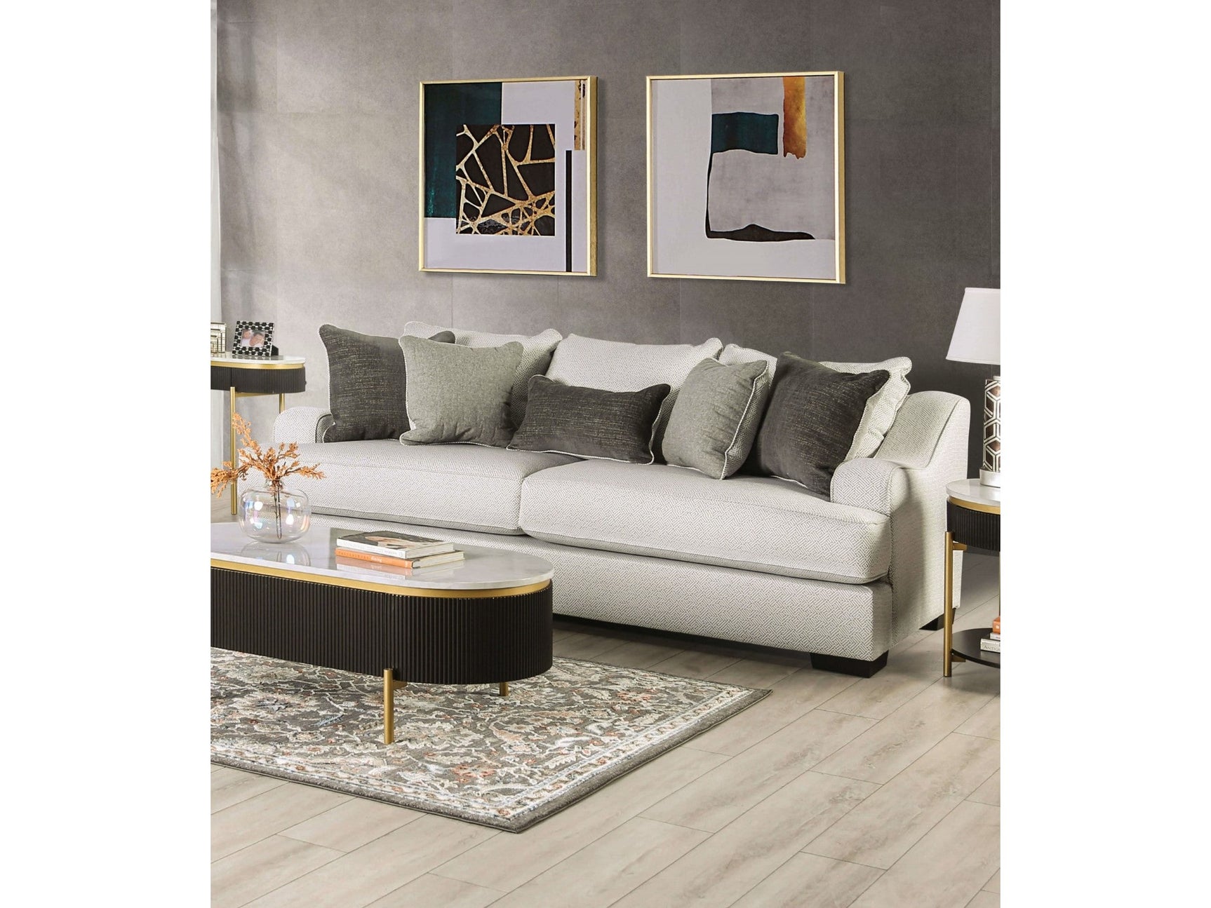 Skyline Pewter/Gray Sofa - Ornate Home