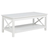 Skyview White 2-piece Rectangular Lift Top Coffee Table Set - Ornate Home