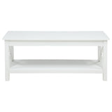 Skyview White 2-piece Rectangular Lift Top Coffee Table Set - Ornate Home