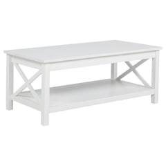 Skyview White 3-piece Rectangular Lift Top Coffee Table Set - Ornate Home