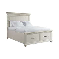 Slater Antique White 3-Piece Queen Platform Storage Bedroom Set - Ornate Home