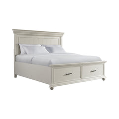 Slater Antique White 4-Piece King Platform Storage Bedroom Set - Ornate Home