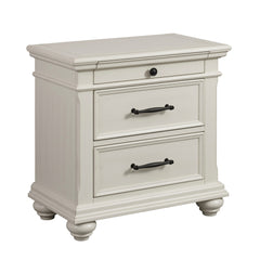 Slater Antique White 4-Piece Queen Platform Storage Bedroom Set - Ornate Home