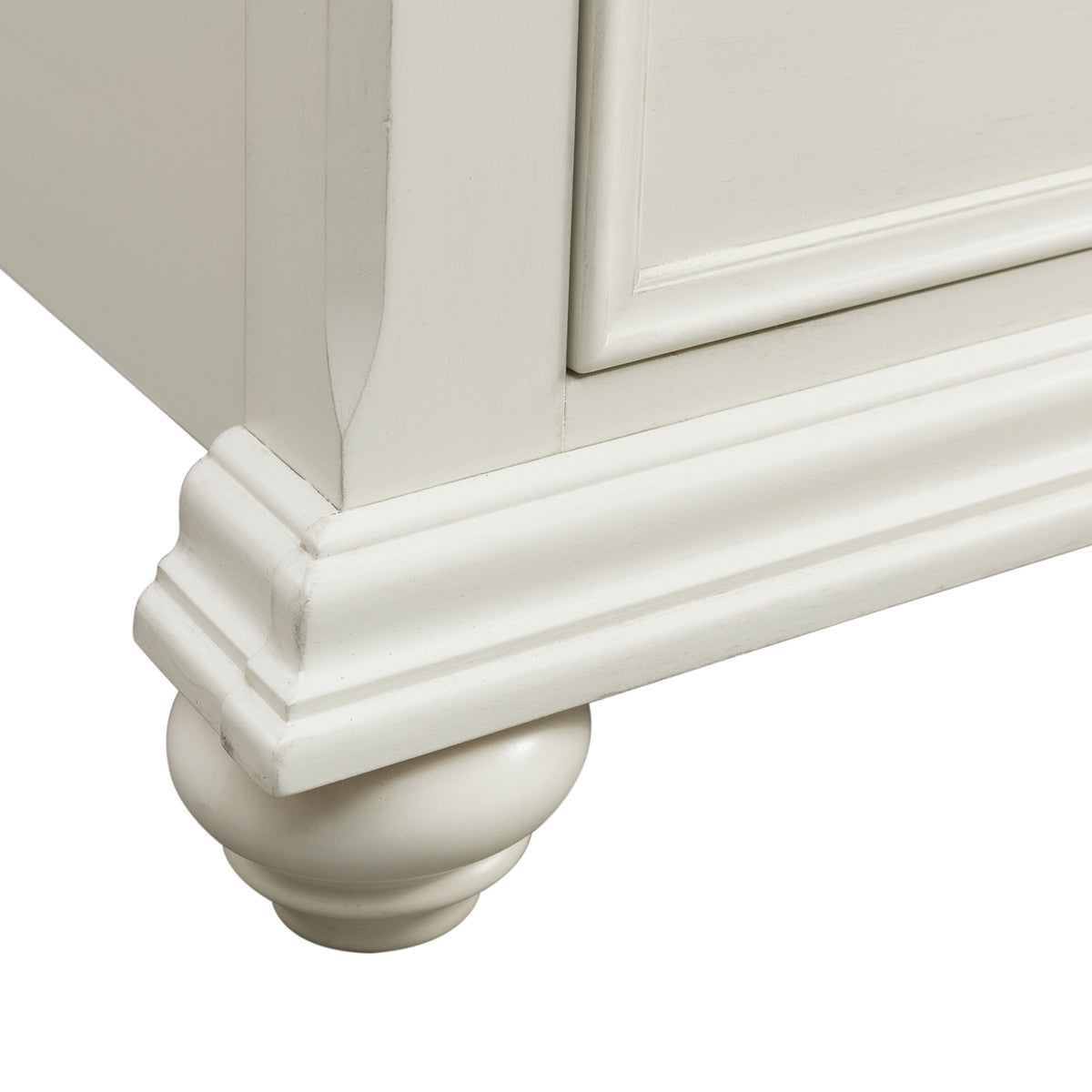 Slater Antique White 5-Piece King Platform Storage Bedroom Set - Ornate Home