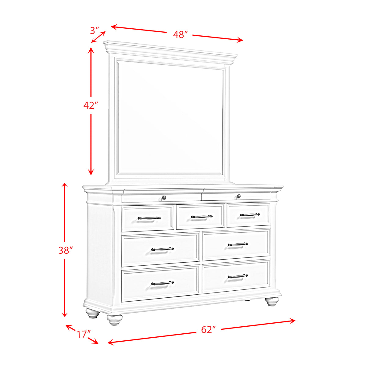 Slater Antique White 5-Piece King Platform Storage Bedroom Set - Ornate Home