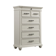 Slater Antique White 6-Piece King Platform Storage Bedroom Set