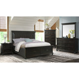Slater Black 5-Piece King Platform Storage Bedroom Set - Ornate Home