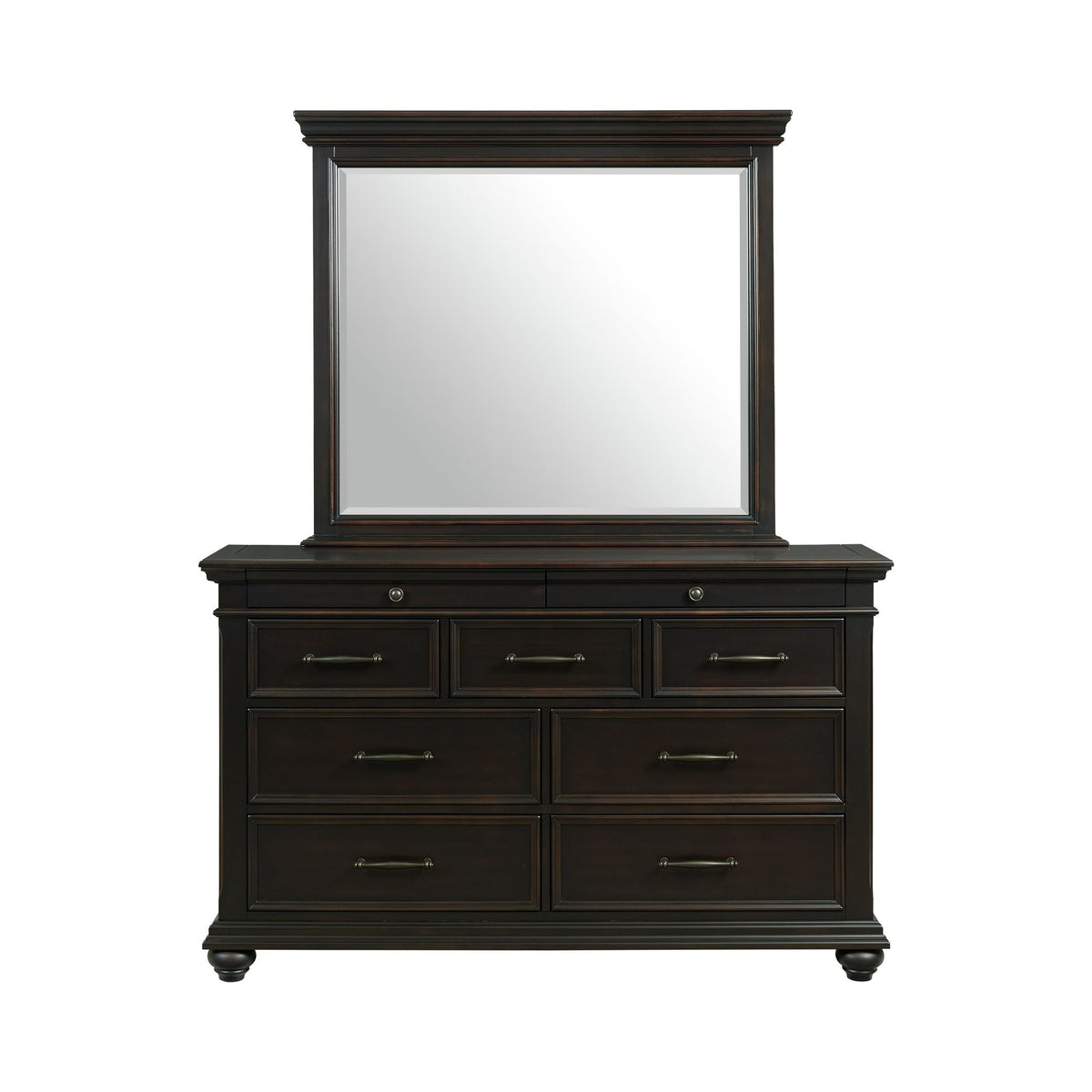 Slater Black Dresser & Mirror Set - Ornate Home