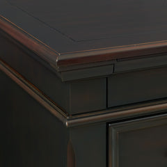 Slater Black Nightstand with USB - Ornate Home