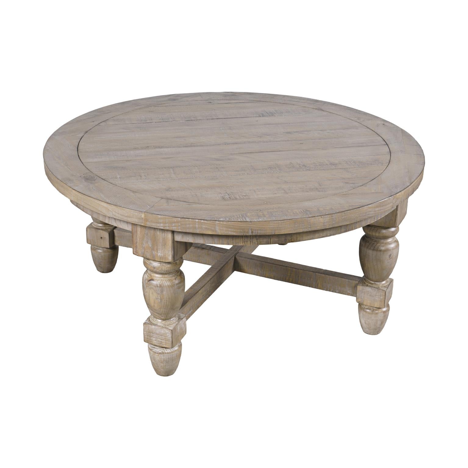 Slater Works Natural 32 Round Cocktail Table - Ornate Home