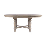 Slater Works Natural/Cream Oval Dining Table w/ 4 Upholstered Chair - Ornate Home